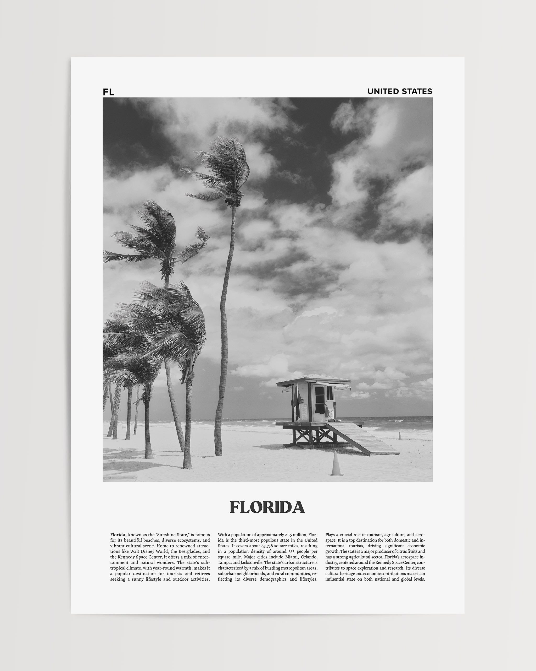 Florida No.1-psoter-wall_art-decor-The Poster Square