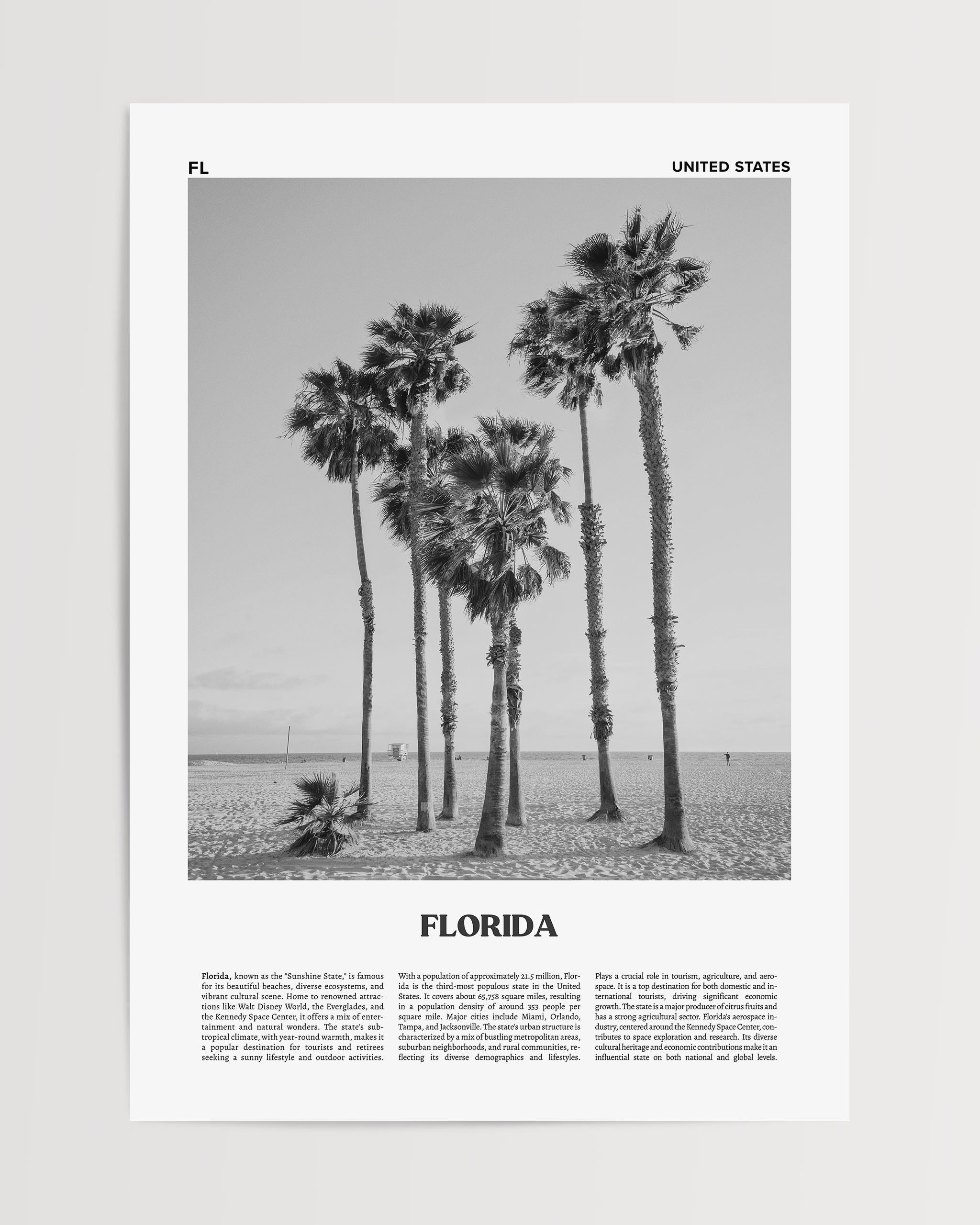 Florida No.3-psoter-wall_art-decor-The Poster Square