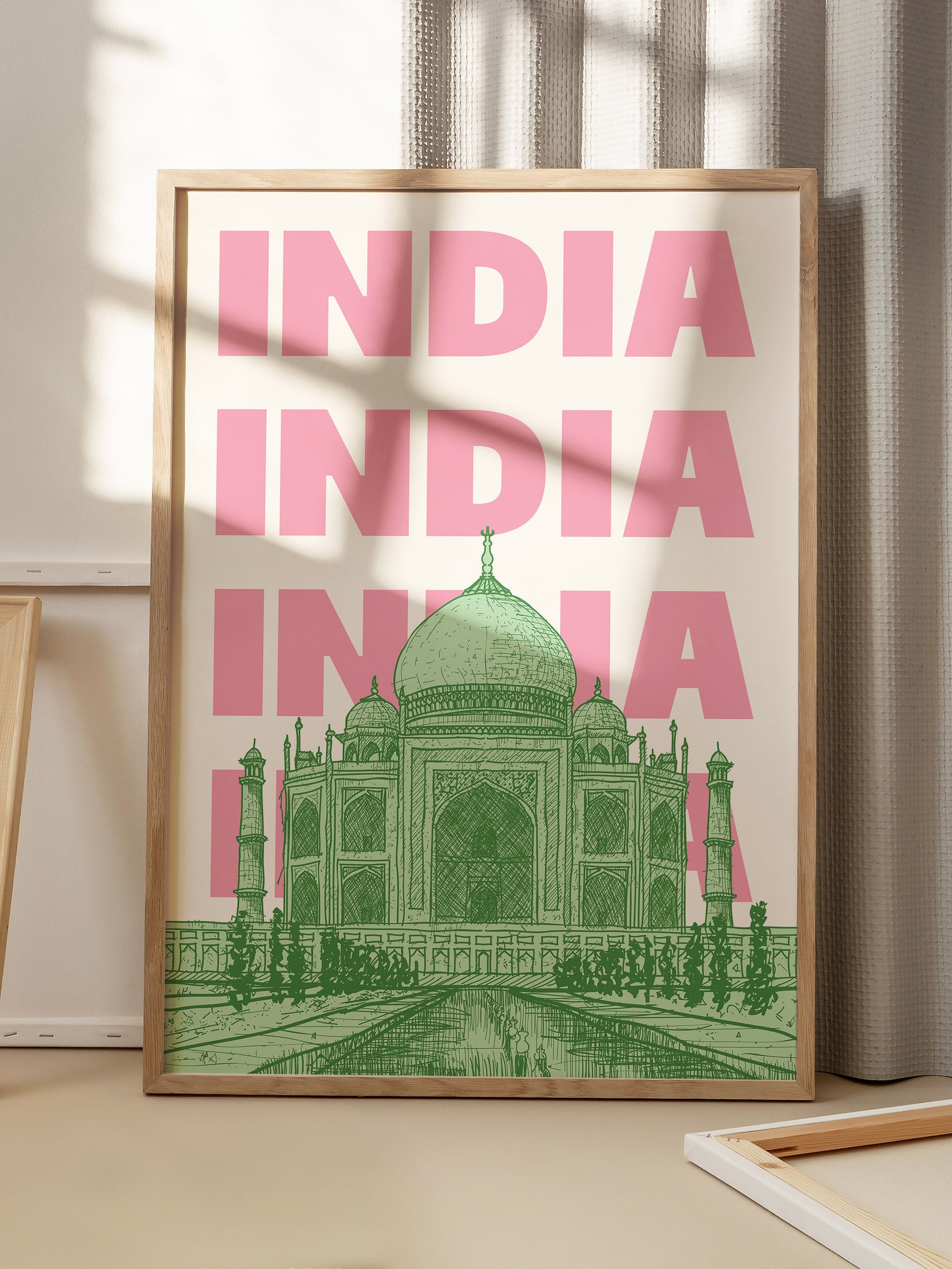 Taj Mahal art print for living room