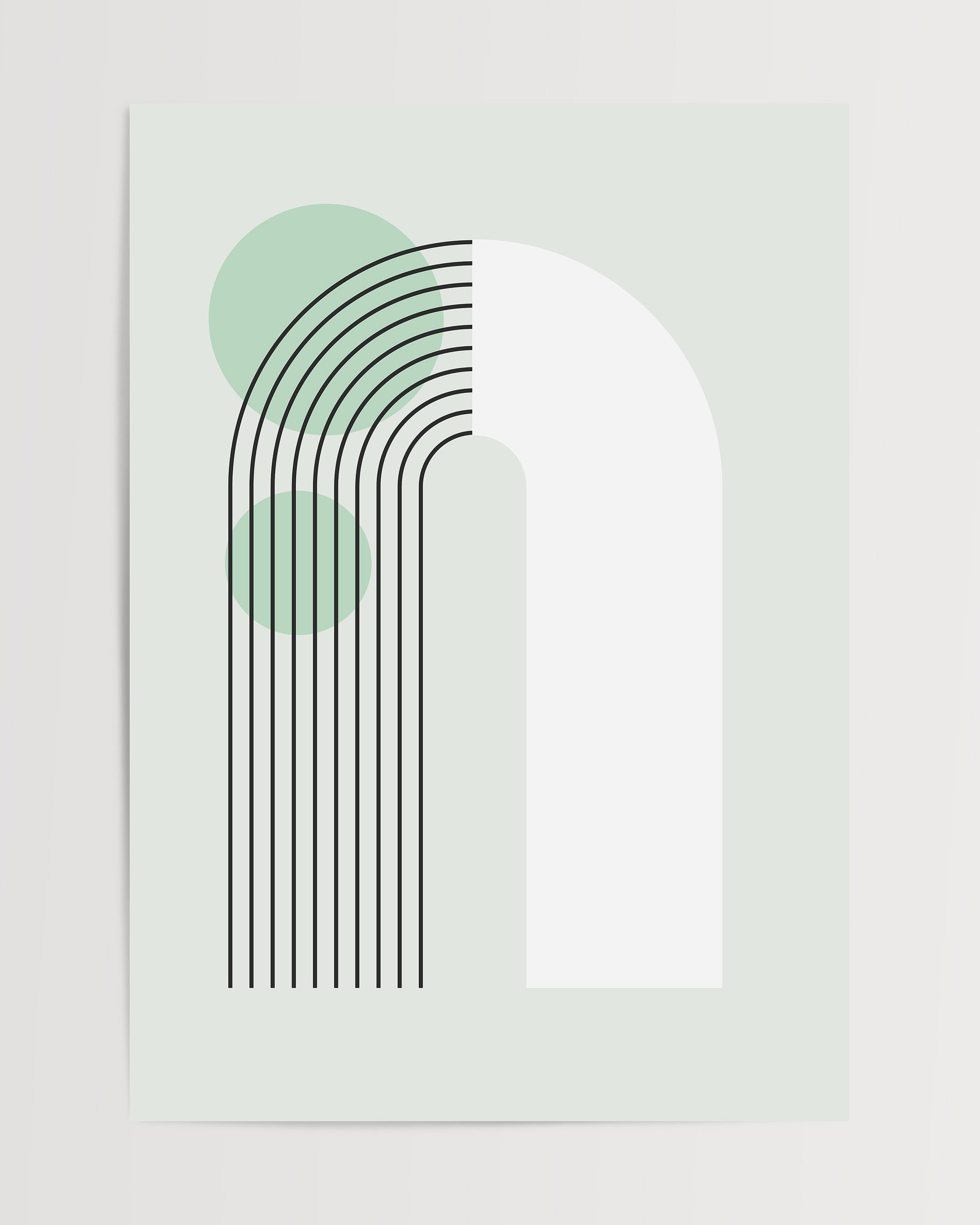 Green Minimalist Series No.2-psoter-wall_art-decor-The Poster Square