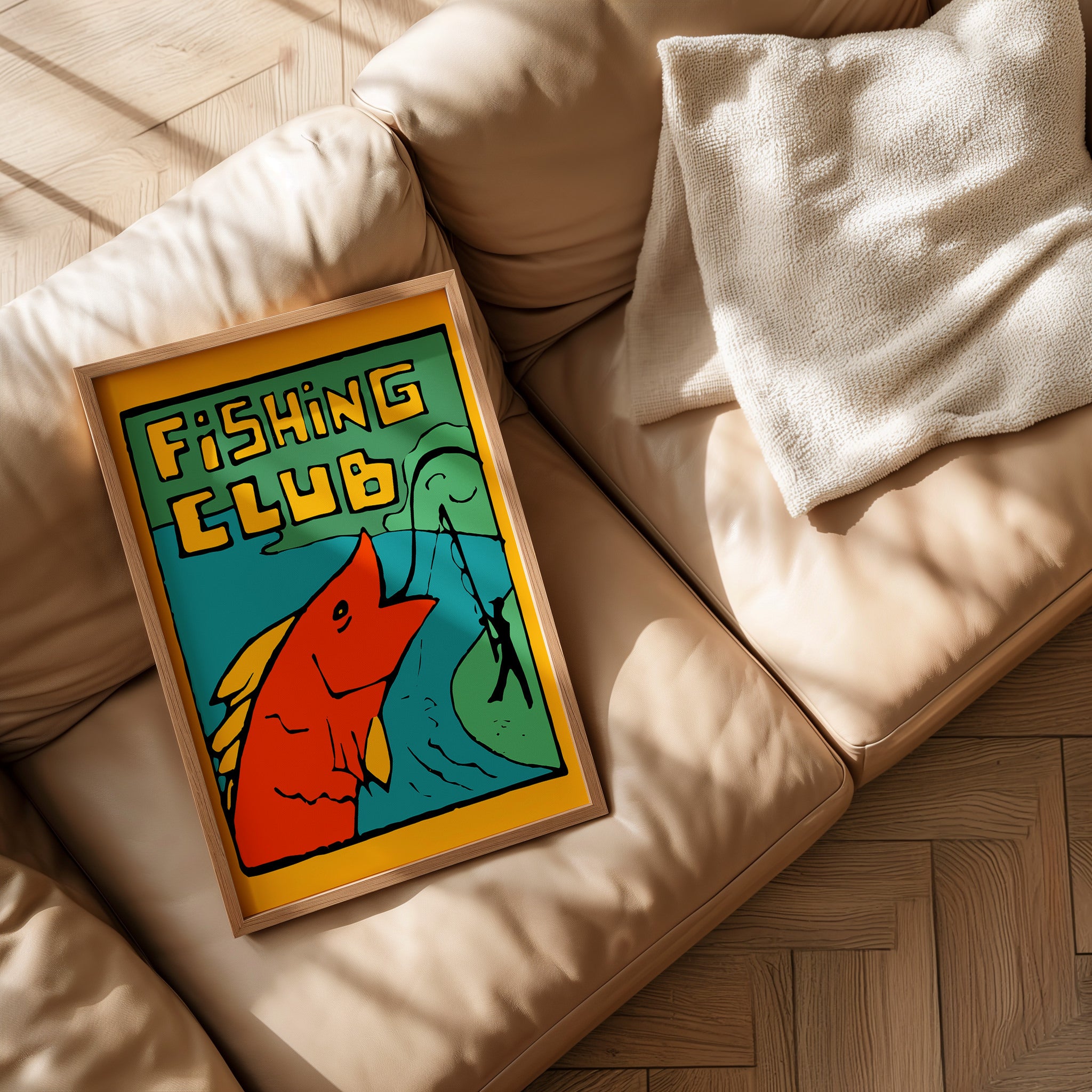 Fishing Club No.1-psoter-wall_art-decor-The Poster Square