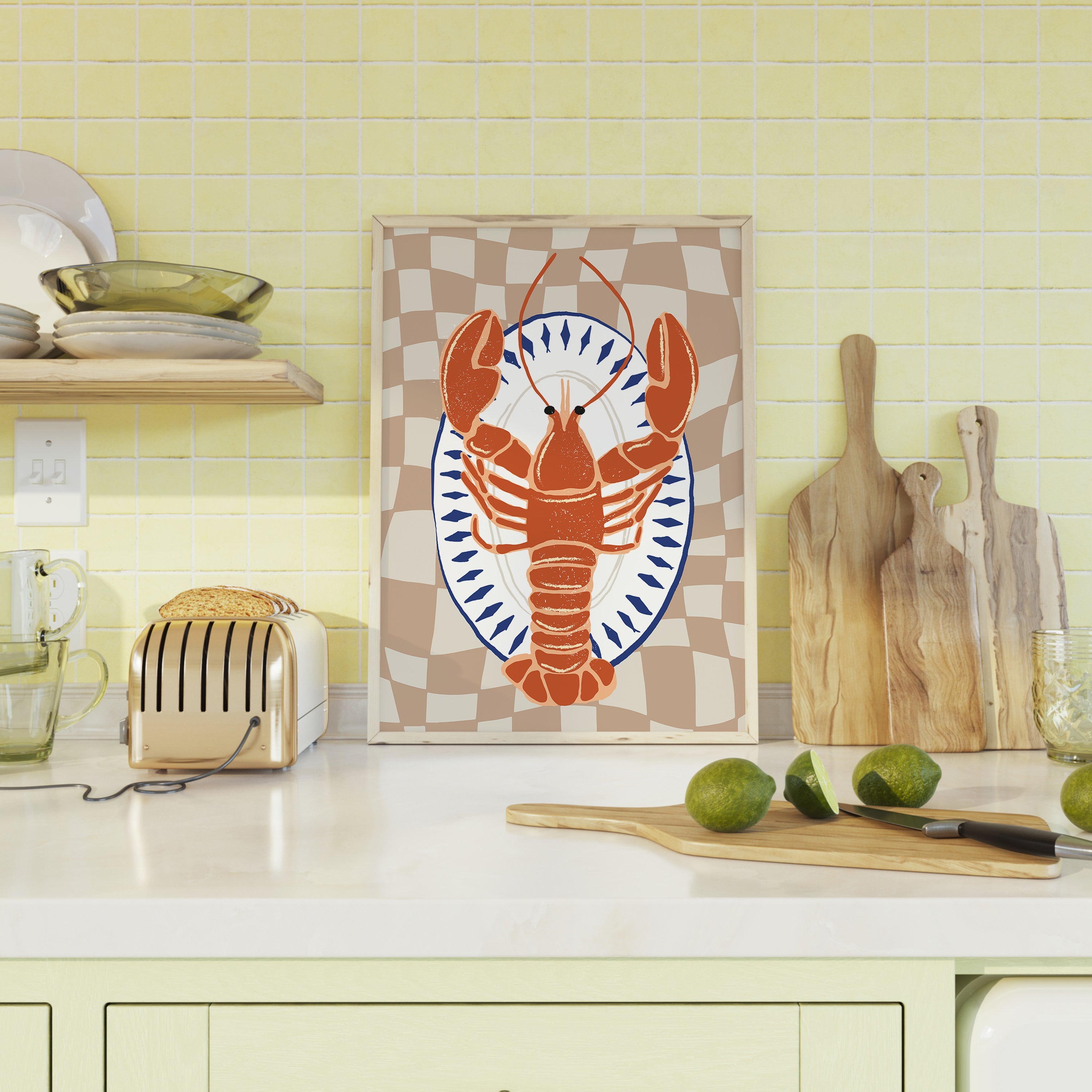 Lobster Plate - Food The Poster Square