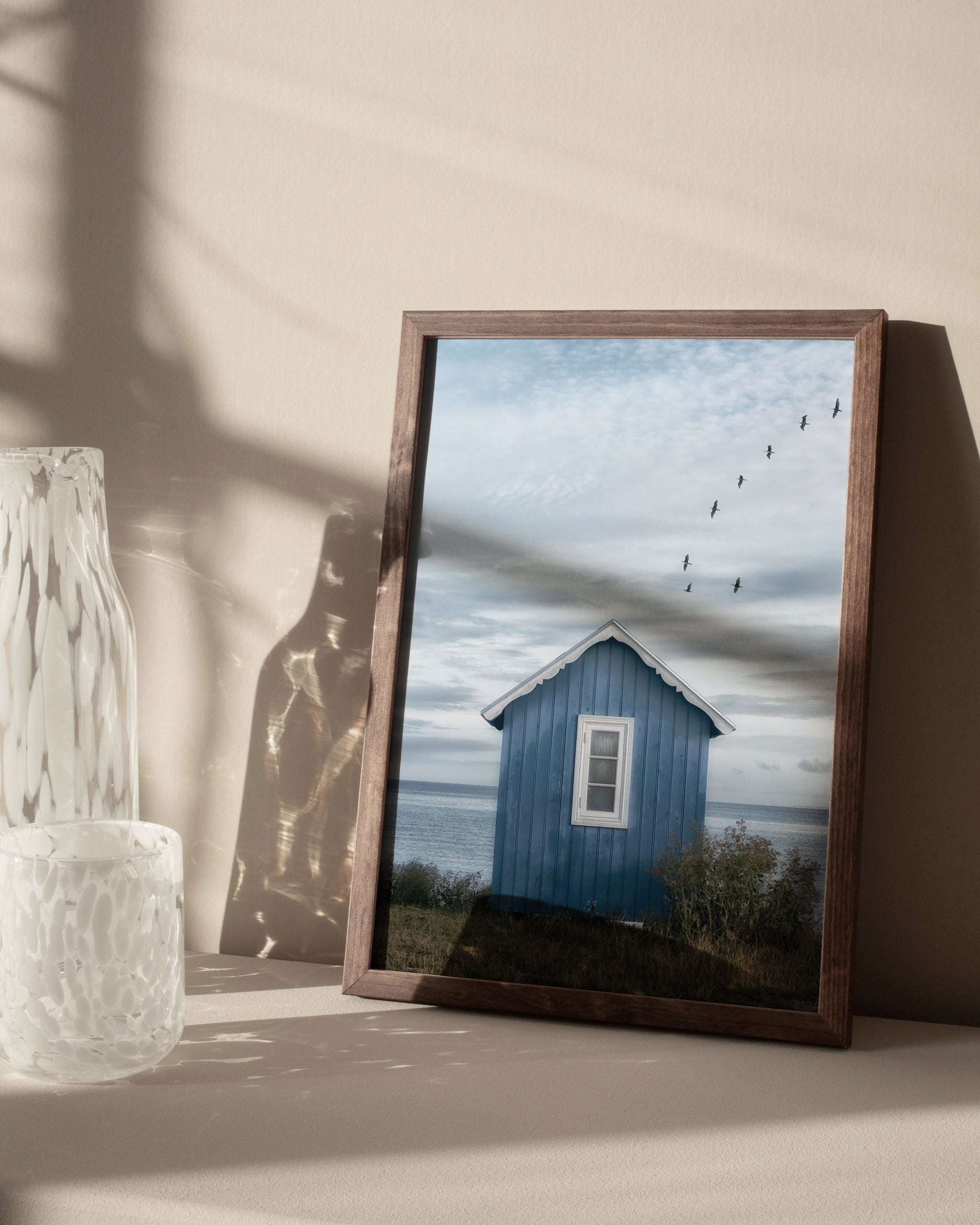 Blue House by the Sea-psoter-wall_art-decor-The Poster Square
